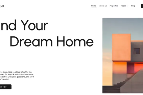 Estate Agent Platform Website Screenshot