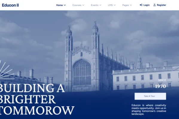 Educational Platform Website Screenshot