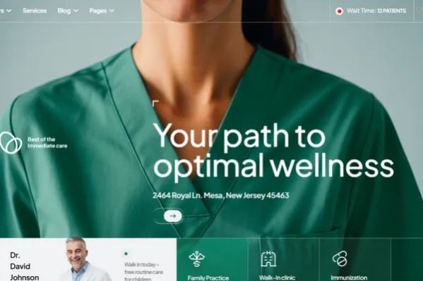 Healthcare Clinic Website Screenshot