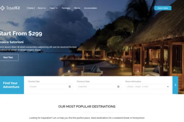 Travel & Tourism Website Screenshot